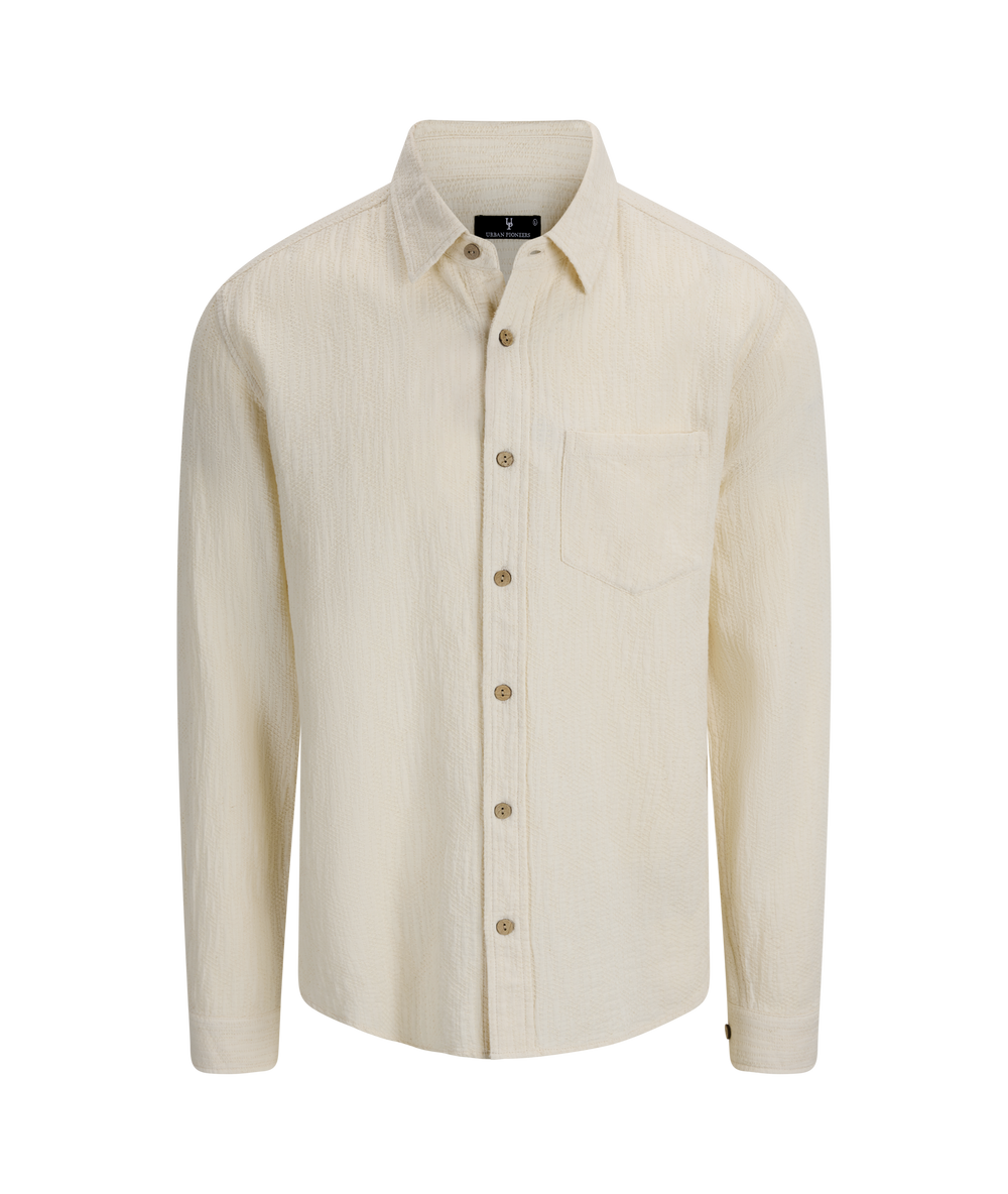 Urban Pioneers Male Martino LS Shirt SHIRT CREAM