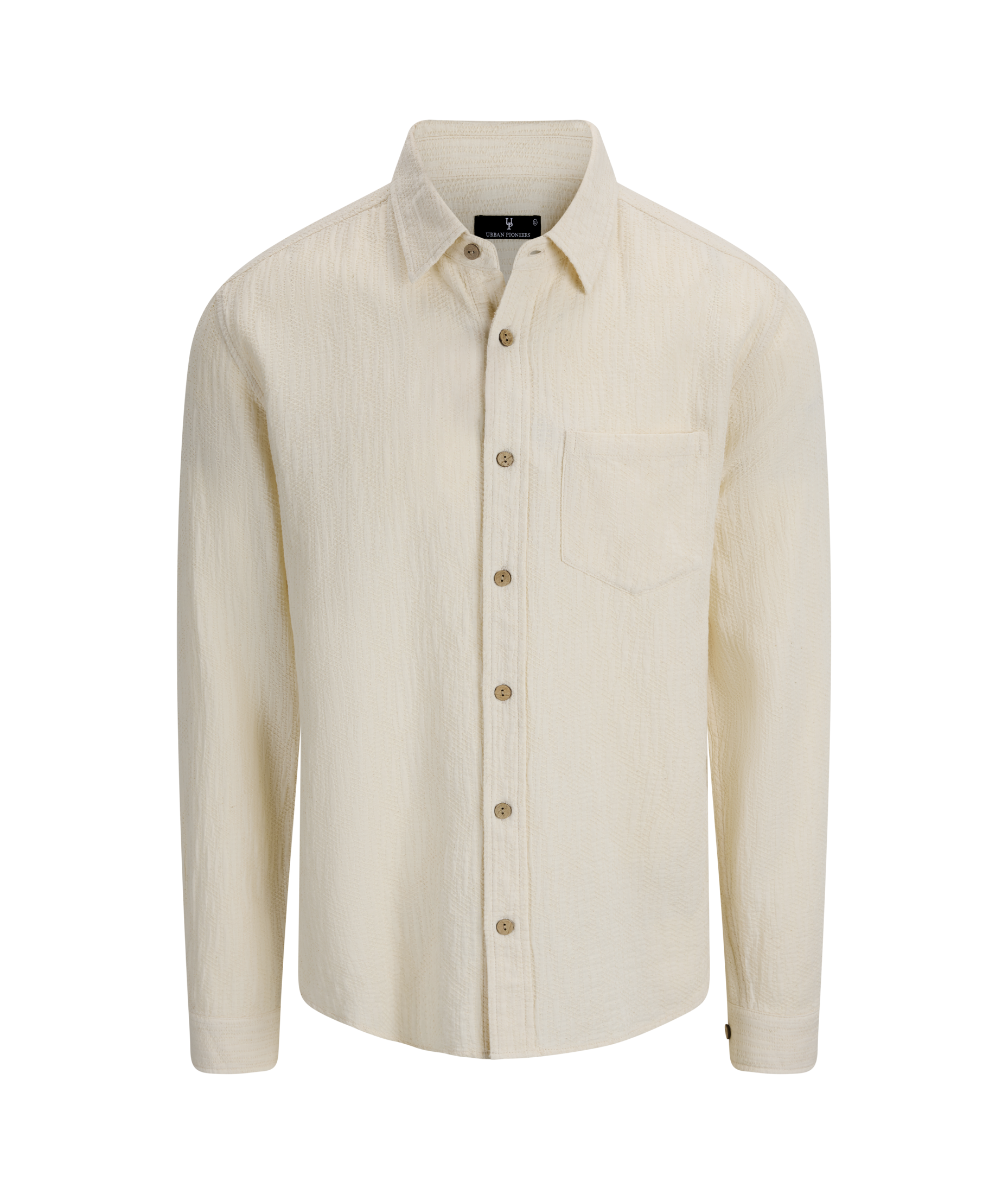 Urban Pioneers Male Martino LS Shirt SHIRT CREAM