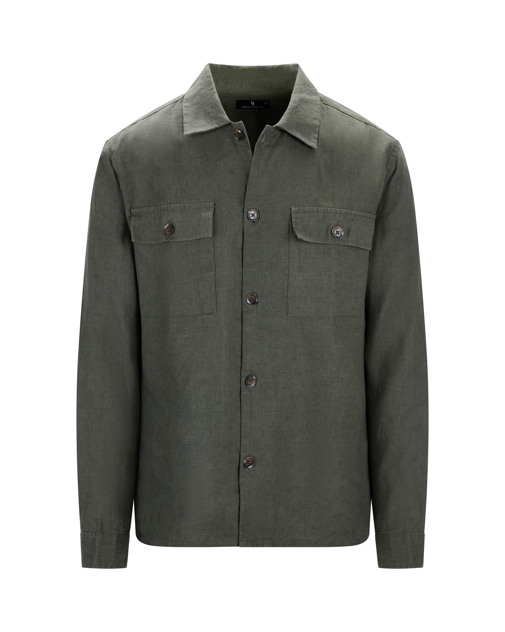 Urban Pioneers Male Maurizio LS Shirt OVERSHIRT OLIVE