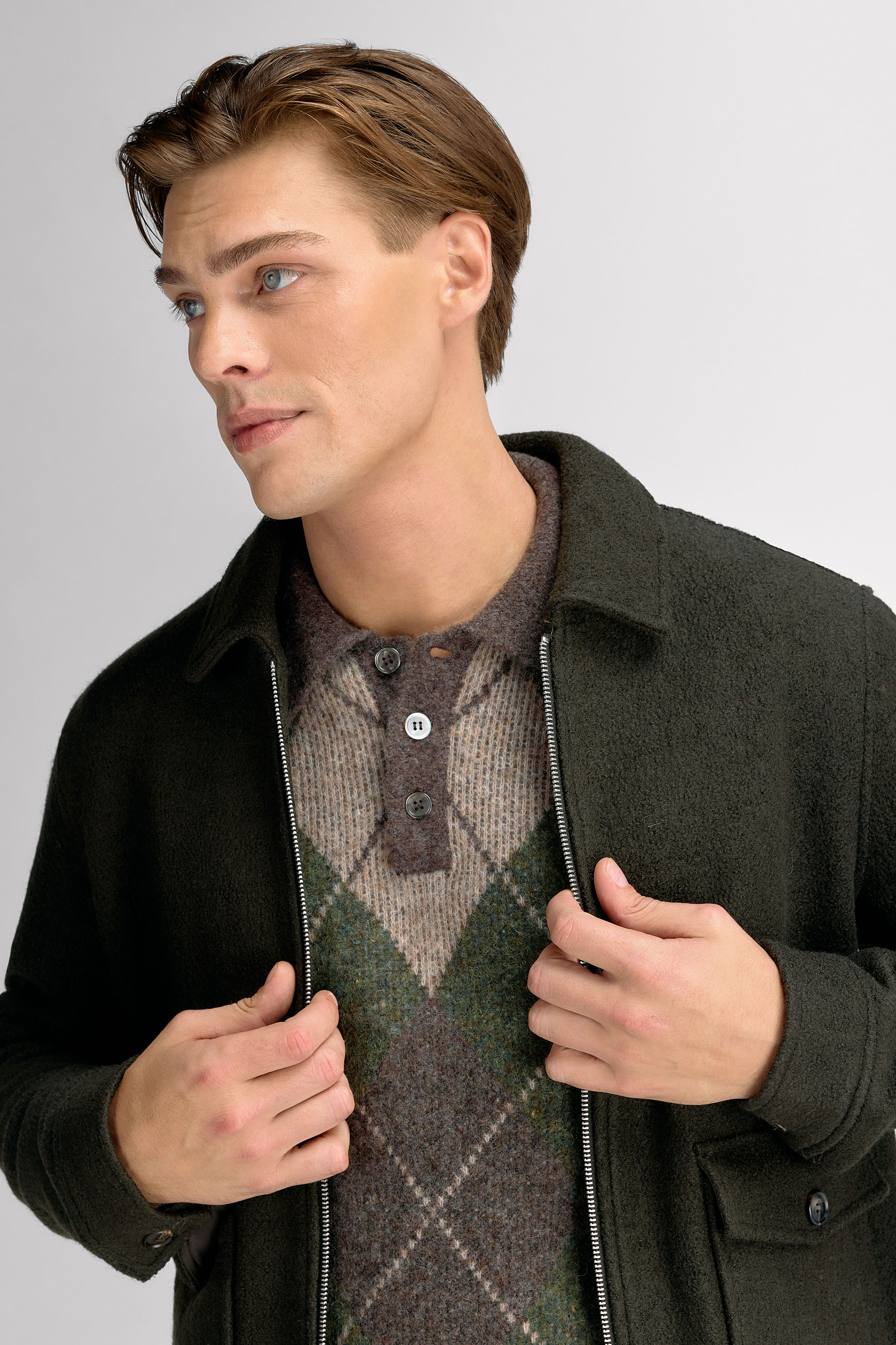 Urban Pioneers Male Merrick Wool Jacket JACKET OLIVE
