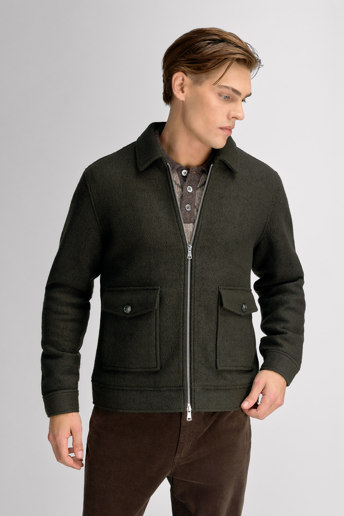 Urban Pioneers Male Merrick Wool Jacket JACKET OLIVE