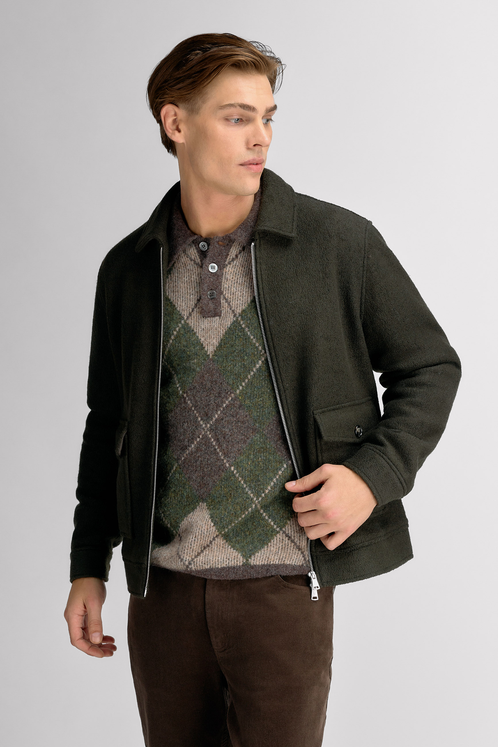 Urban Pioneers Male Merrick Wool Jacket JACKET OLIVE