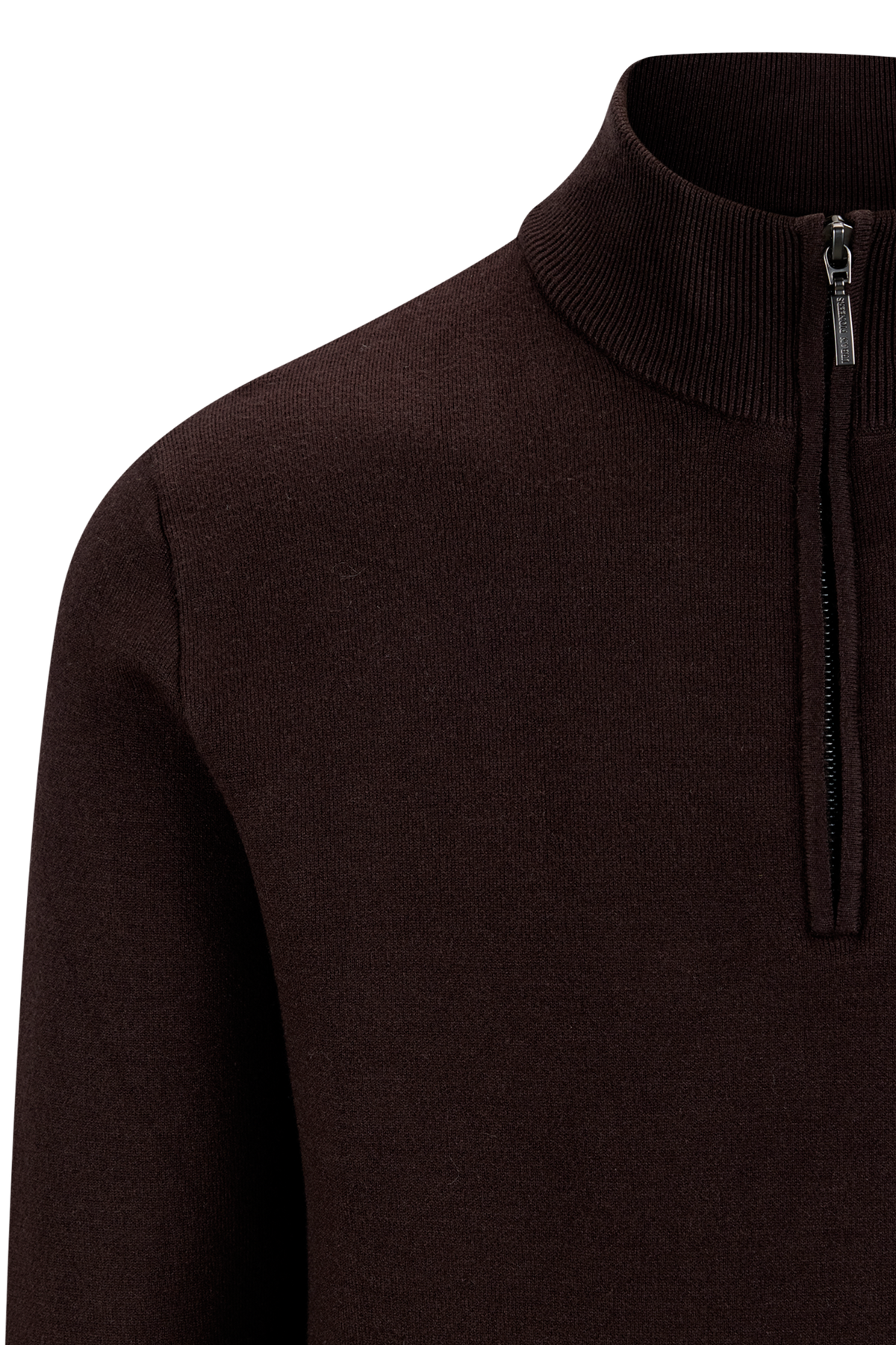 Urban Pioneers Male Nathan Half-zip SWEATER CHOCOLATE BROWN