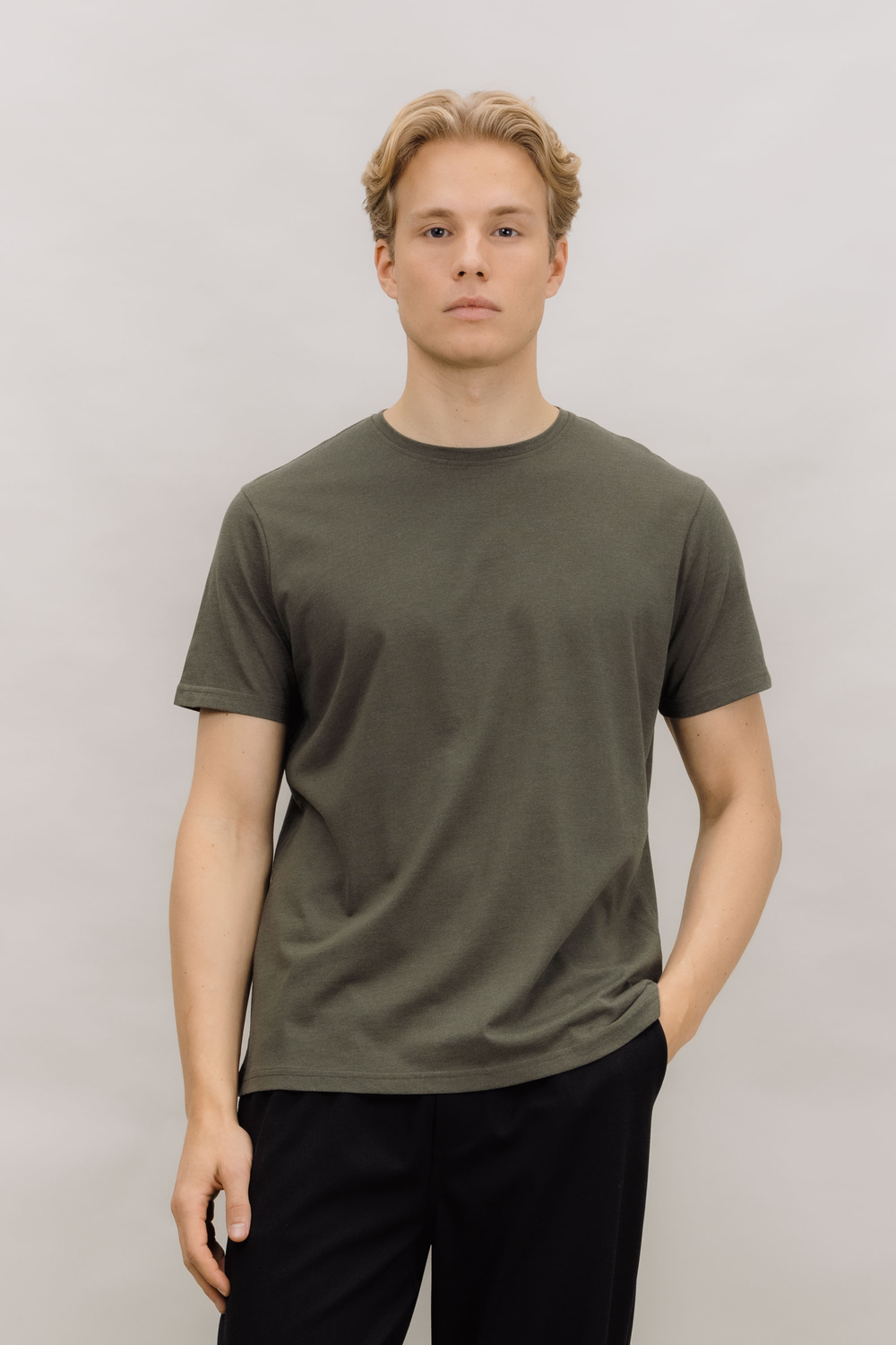 Urban Pioneers Male Niklas Basic Tee T-SHIRT FOREST NIGHT