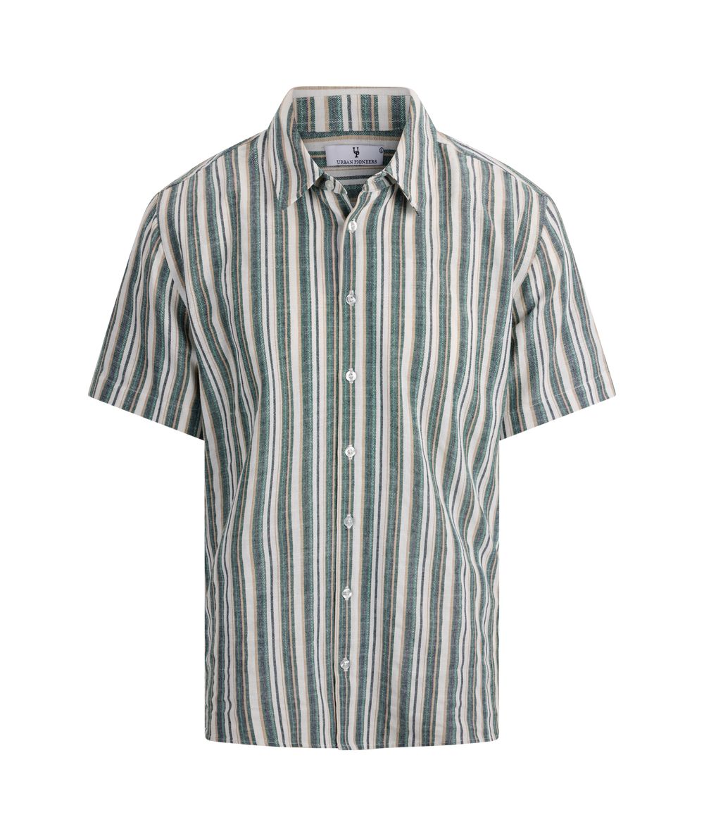 Urban Pioneers Male Niles SS Shirt SS SHIRT GREEN MULTI