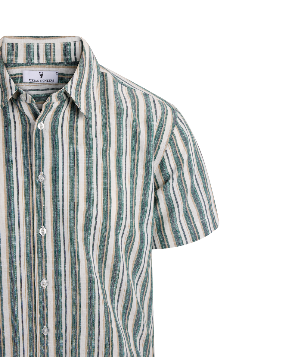 Urban Pioneers Male Niles SS Shirt SS SHIRT GREEN MULTI