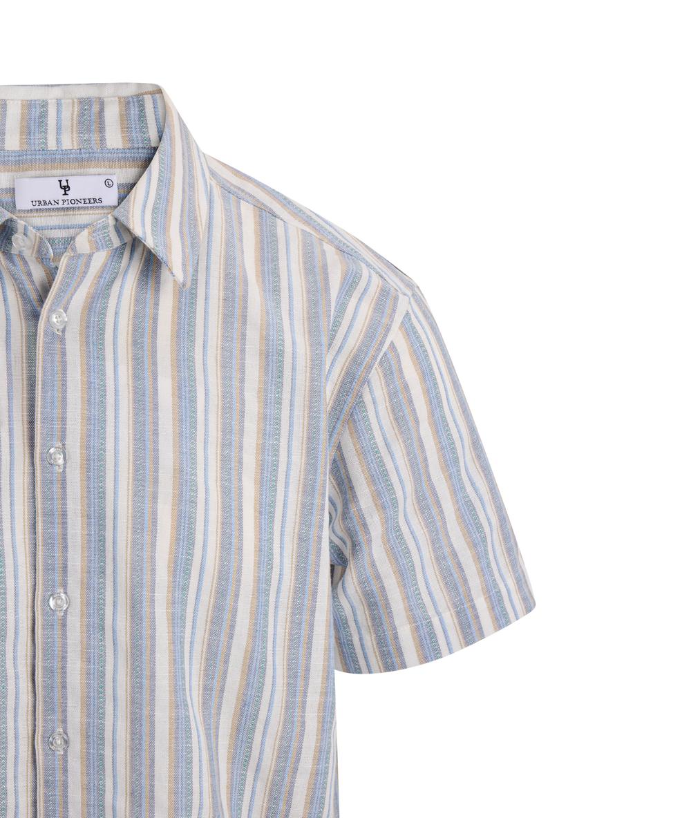 Urban Pioneers Male Niles SS Shirt SS SHIRT LT.BLUE MULTI