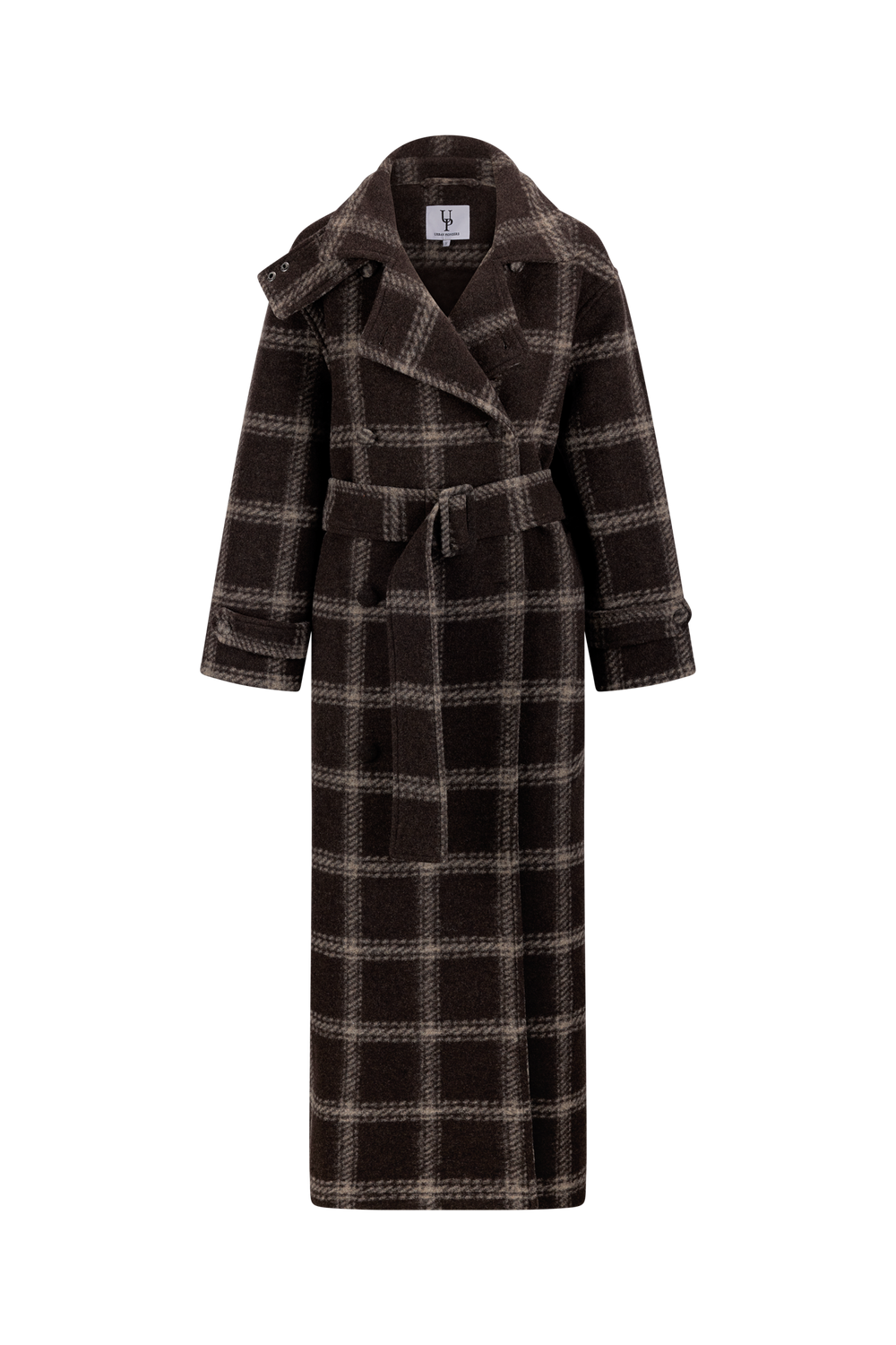 Urban Pioneers Female Nora Trenchcoat COAT BLACK COFFEE CHECK