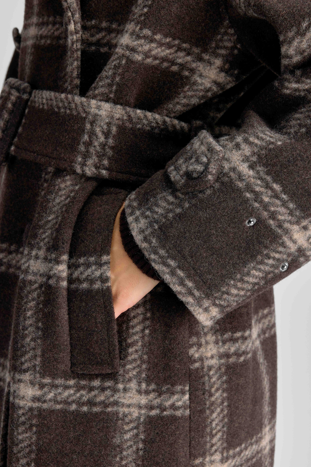 Urban Pioneers Female Nora Trenchcoat COAT BLACK COFFEE CHECK