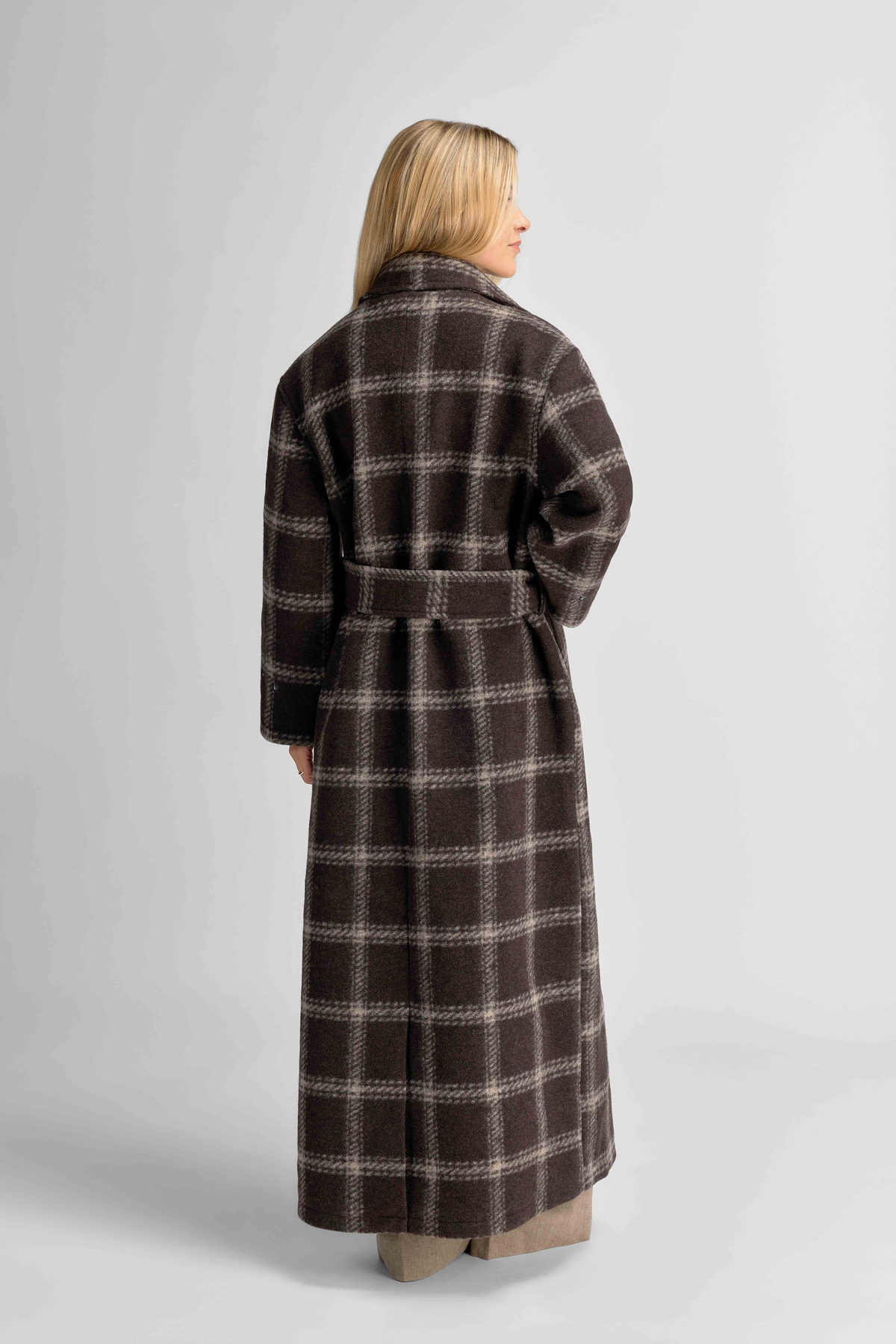 Urban Pioneers Female Nora Trenchcoat COAT BLACK COFFEE CHECK