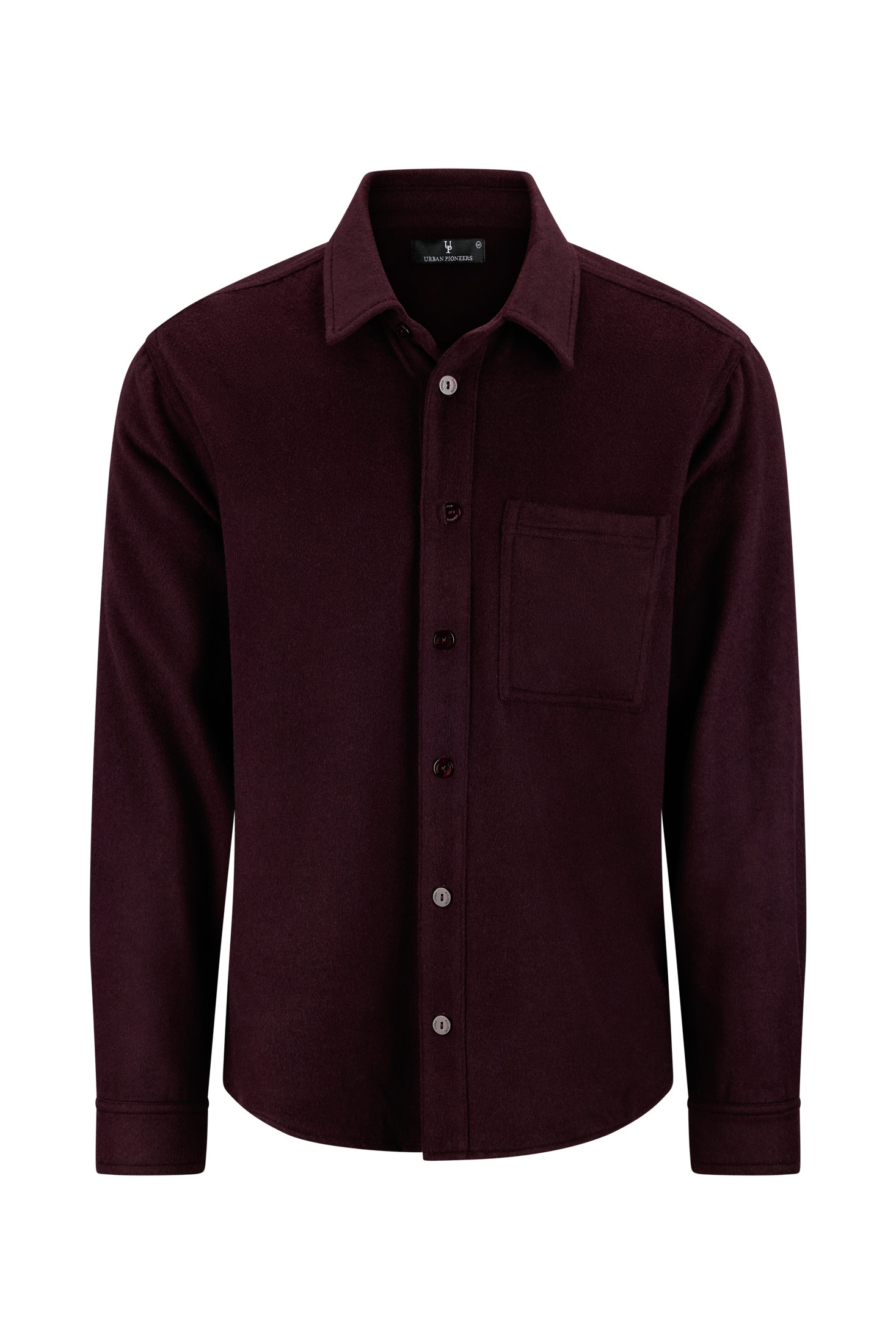 Urban Pioneers Male Orazio Wool Shirt SHIRT DARK BURGUNDY