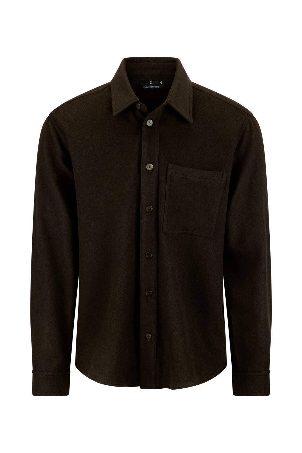 Urban Pioneers Male Orazio Wool Shirt SHIRT DARK OLIVE