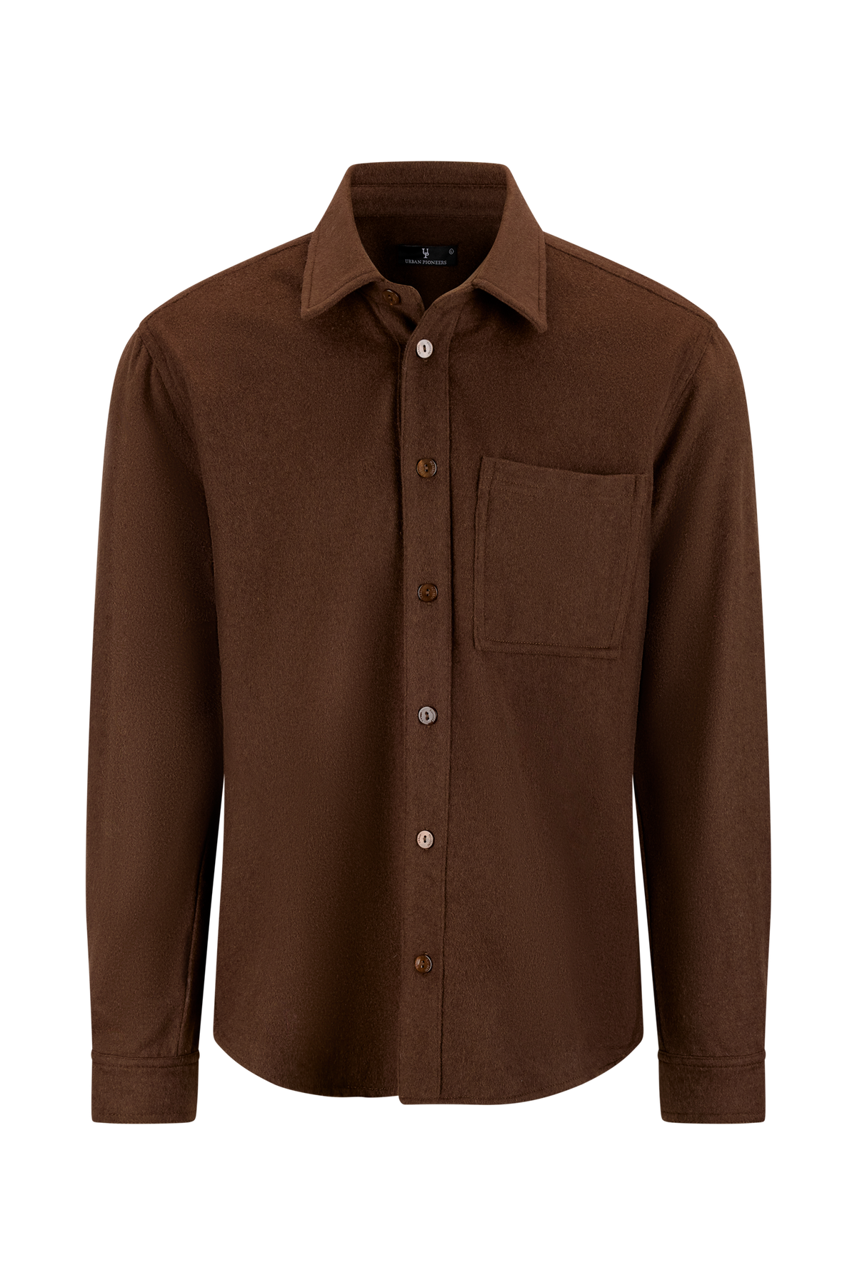 Urban Pioneers Male Orazio Wool Shirt SHIRT DARK TOFFEE