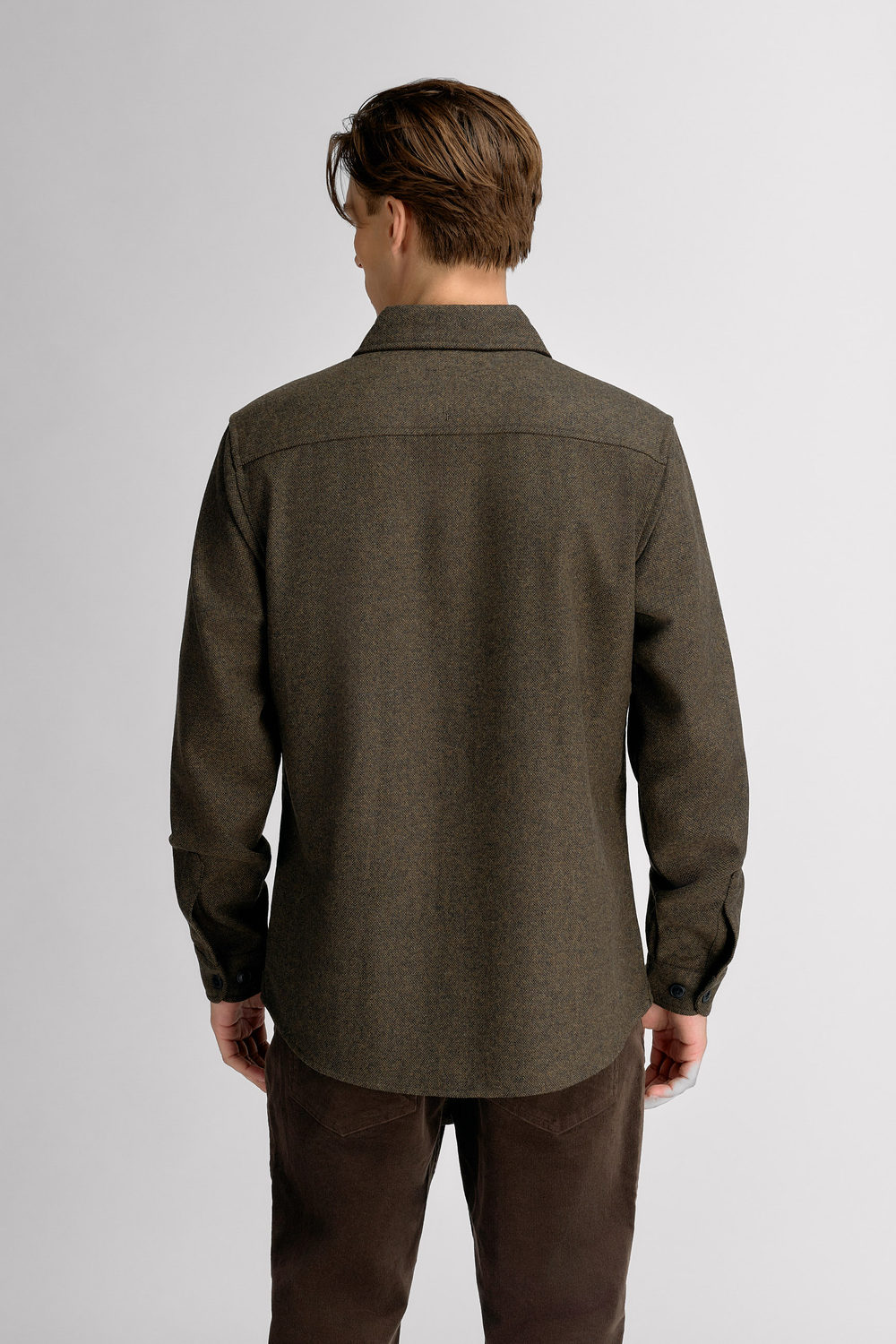 Urban Pioneers Male Oskar Wool Shirt SHIRT DARK OLIVE