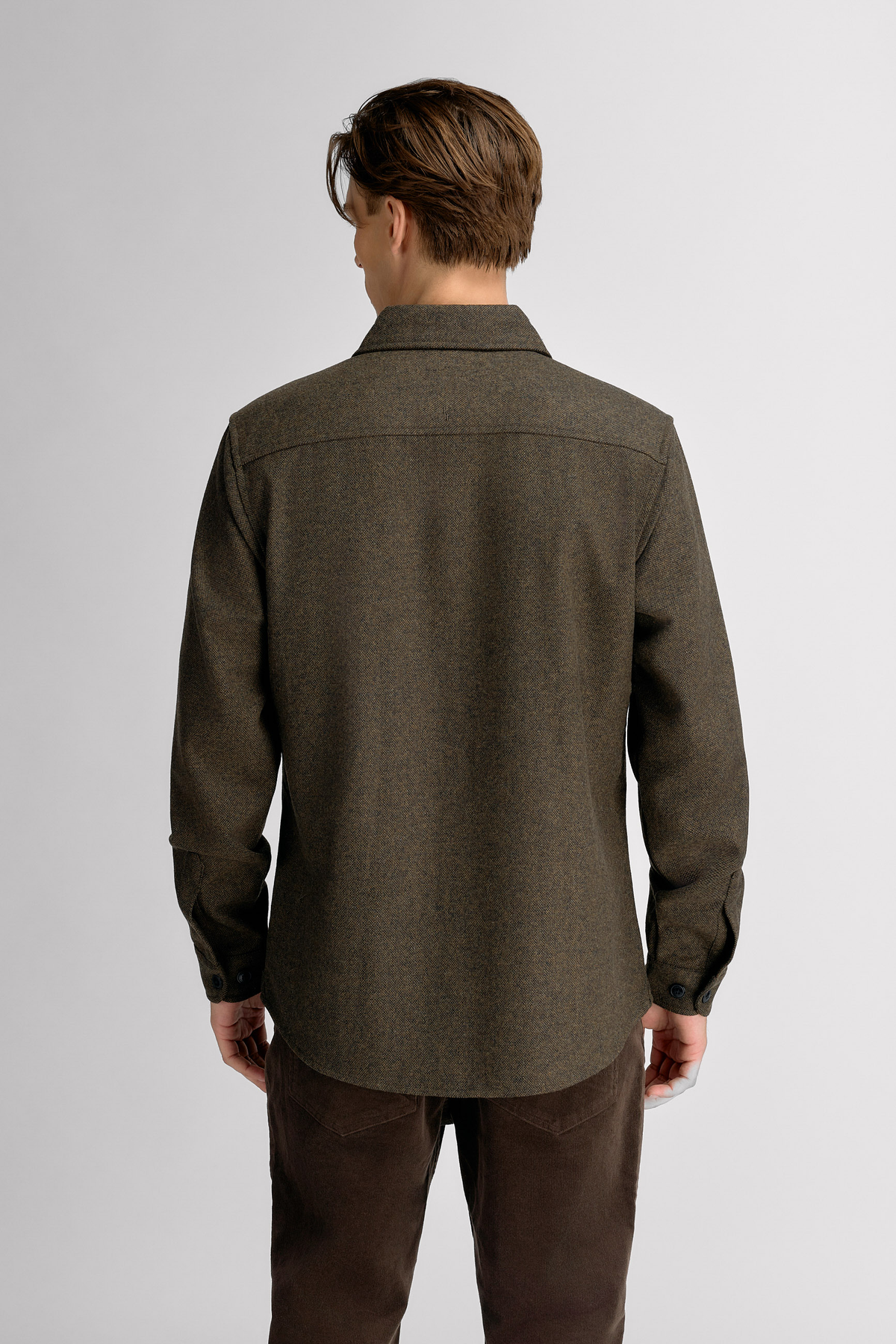 Urban Pioneers Male Oskar Wool Shirt SHIRT DARK OLIVE