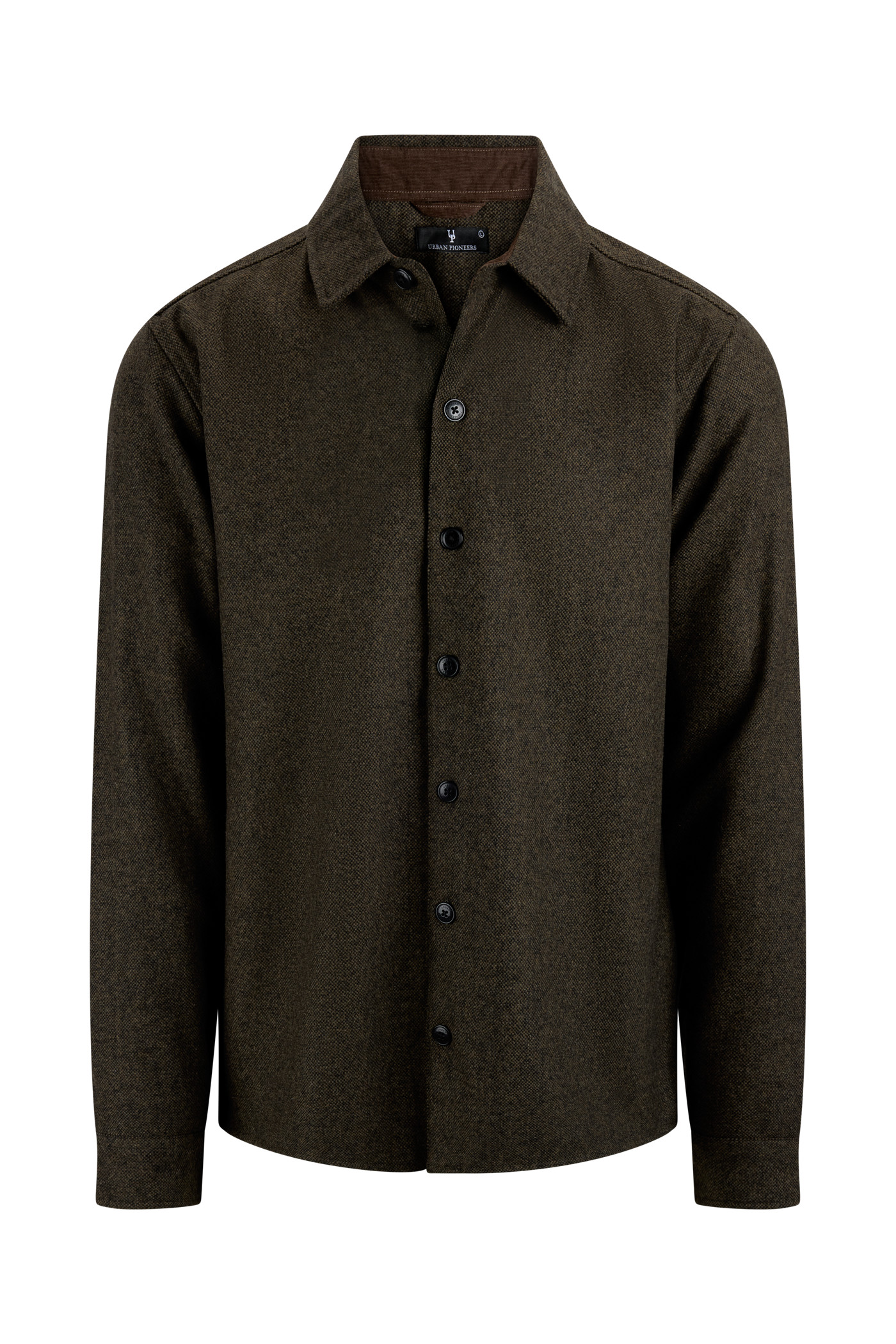 Urban Pioneers Male Oskar Wool Shirt SHIRT DARK OLIVE