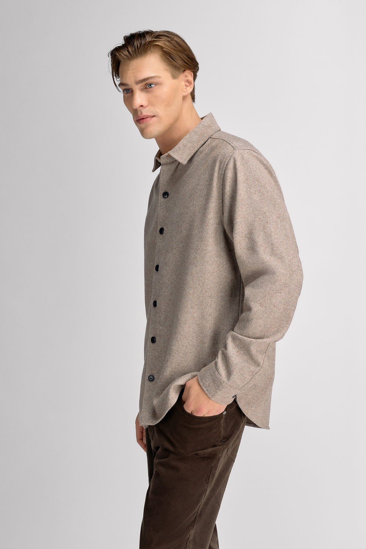 Urban Pioneers Male Oskar Wool Shirt SHIRT SAND