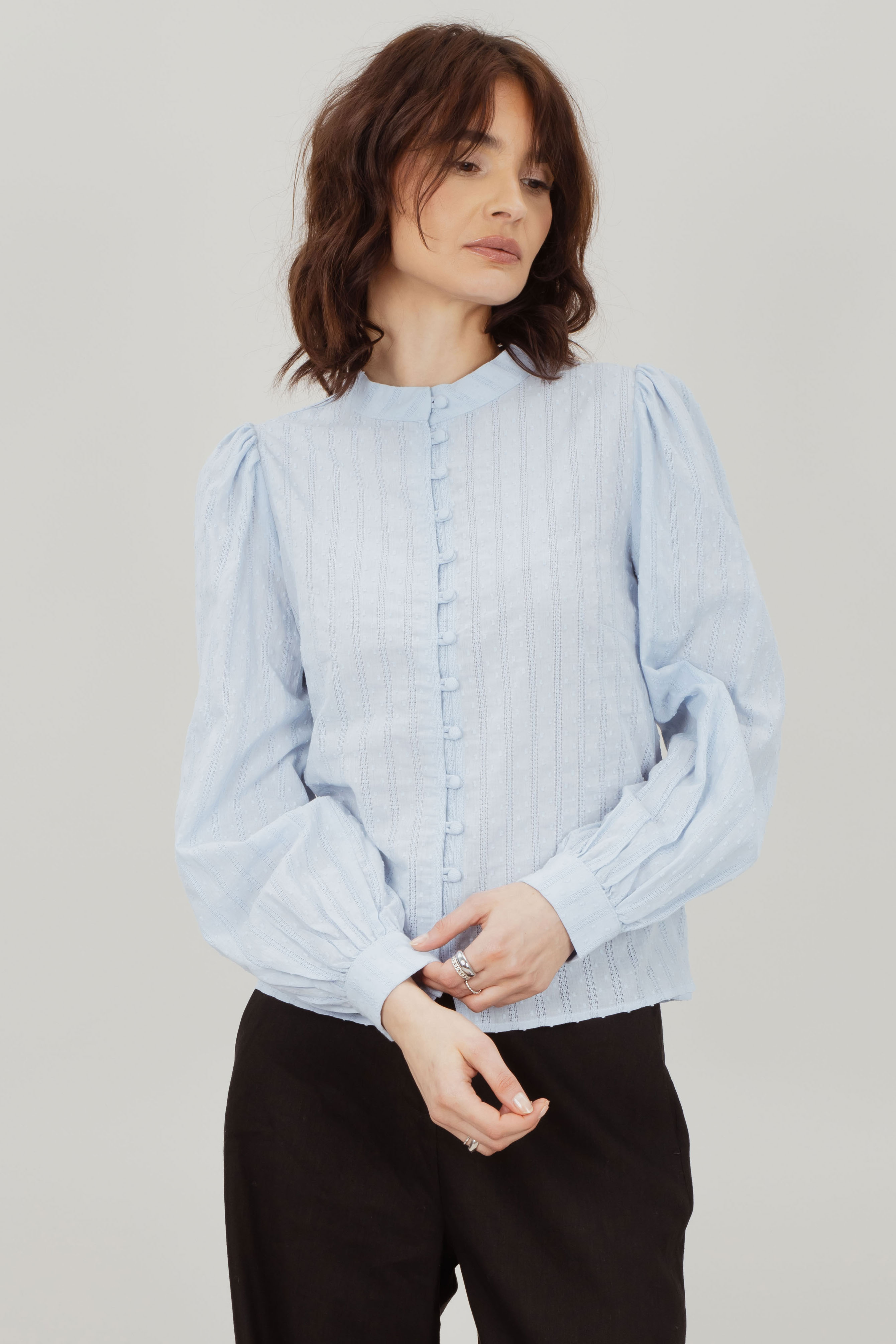 Urban Pioneers Female Otilie LS BLOUSE LIGHT BLUE