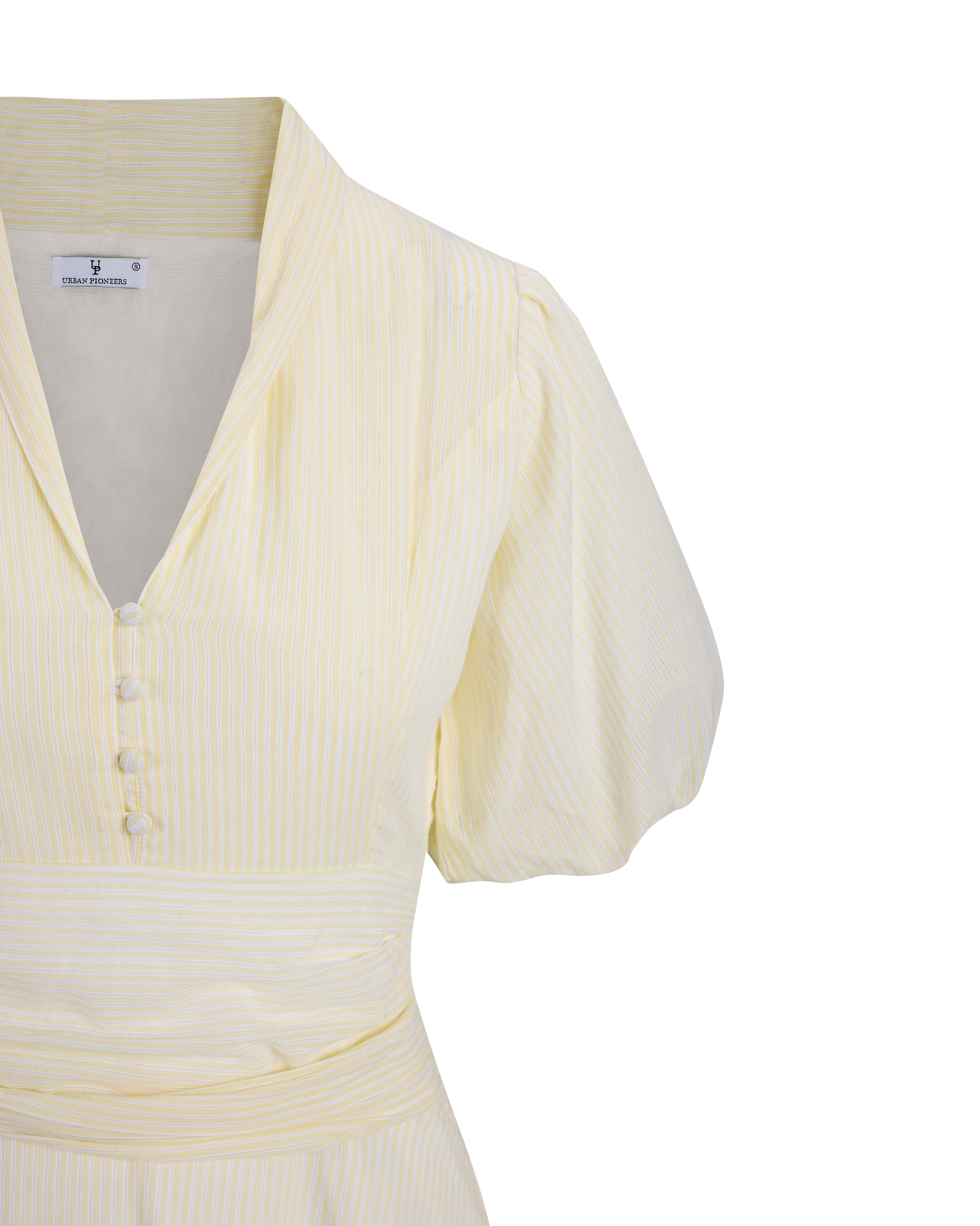 Urban Pioneers Female Papira Dress DRESS YELLOW STRIPES