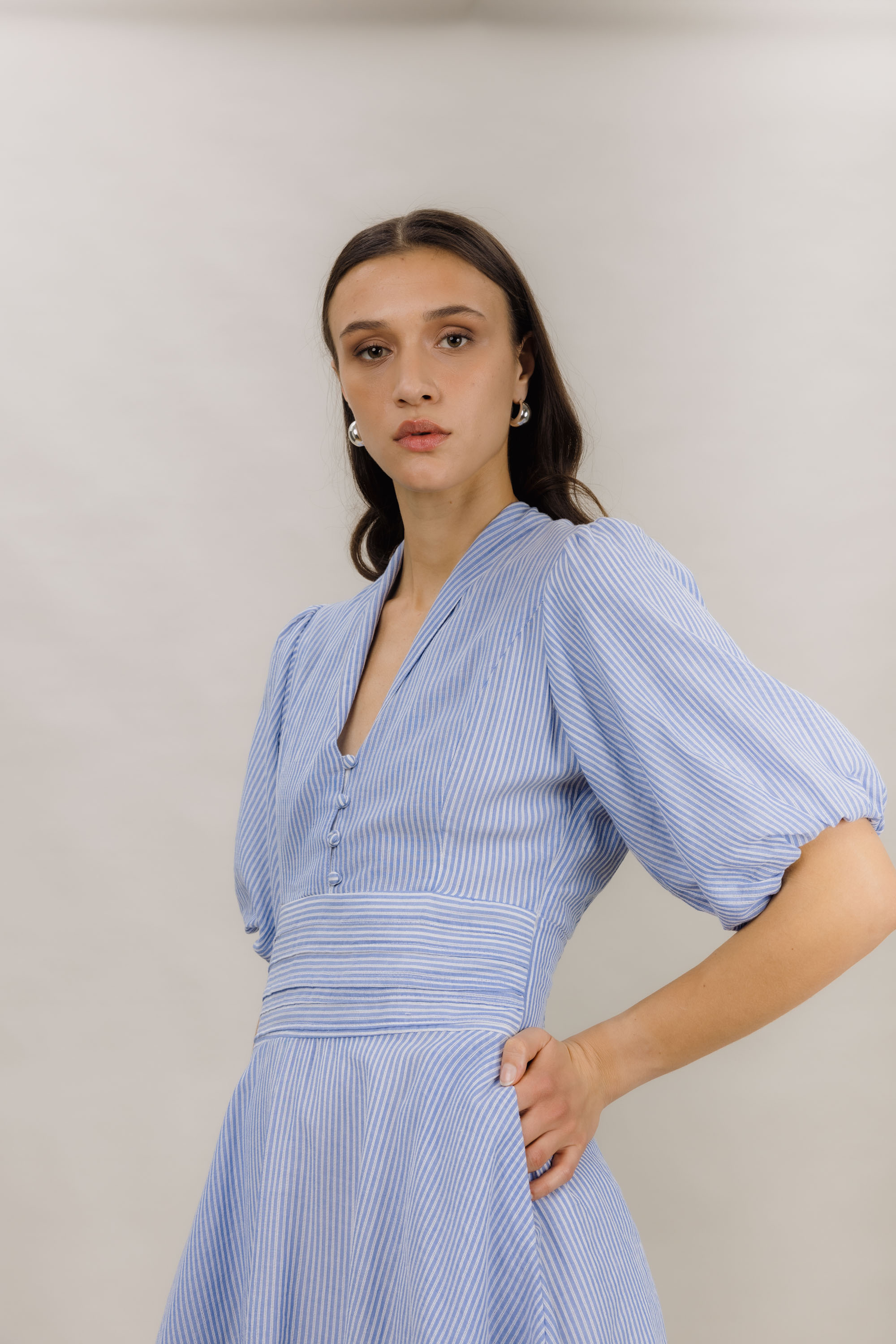 Urban Pioneers Female Papira Dress DRESS BLUE STRIPES