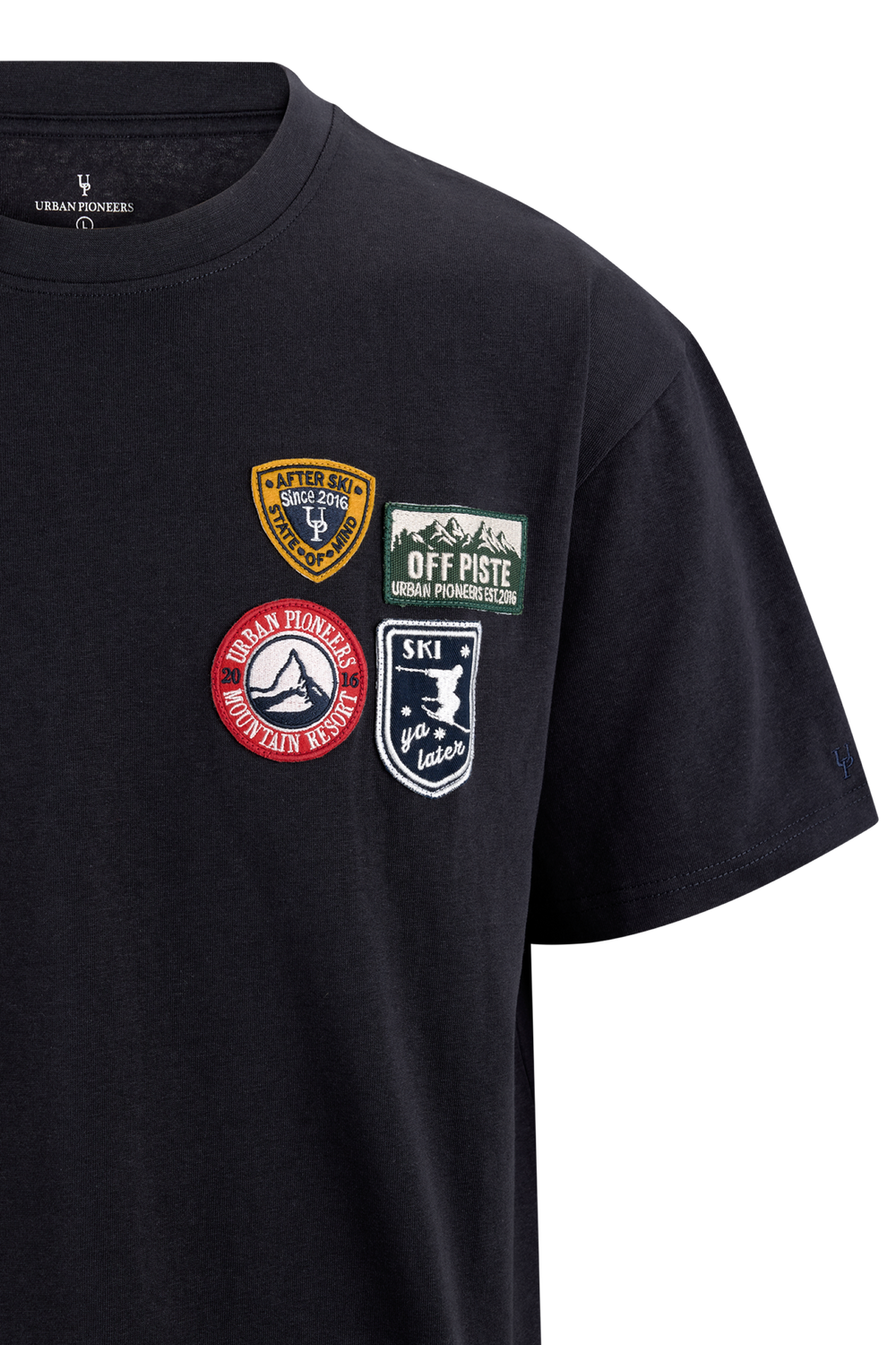 Urban Pioneers Male Patches Tee T-SHIRT DARK NAVY