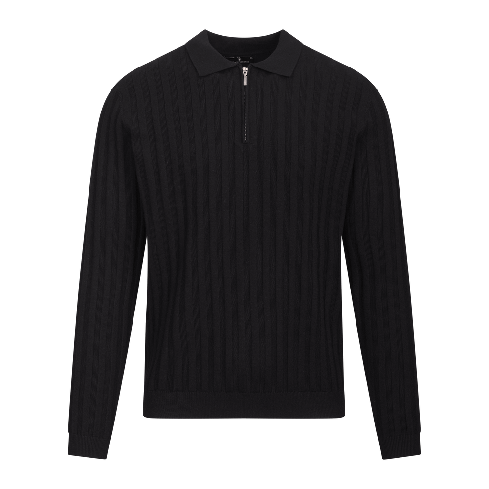 Urban Pioneers Male Phillip Half-zip SWEATER BLACK