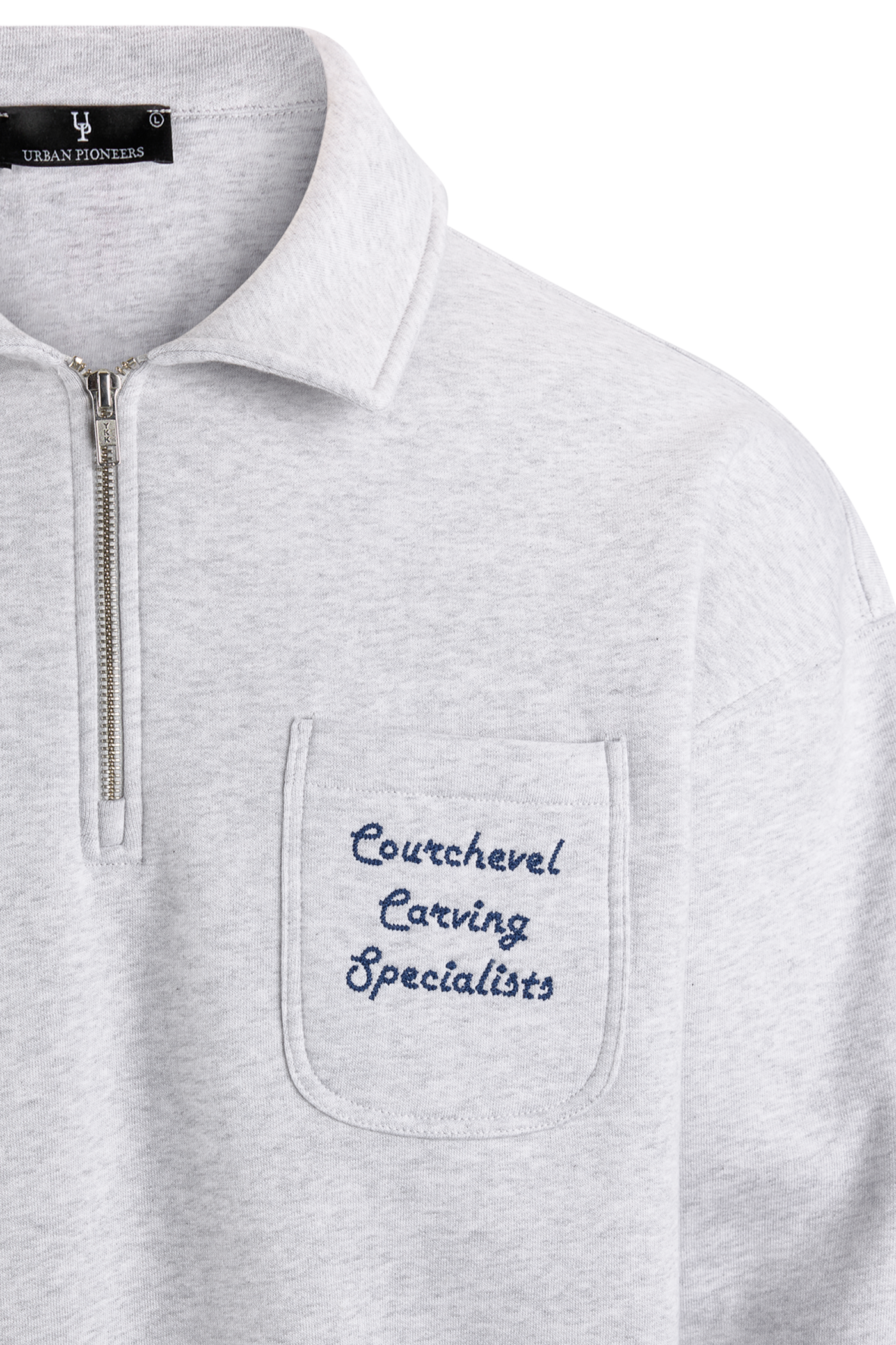 Urban Pioneers Male Pralong Half-Zip SWEATER GREY MELANGE
