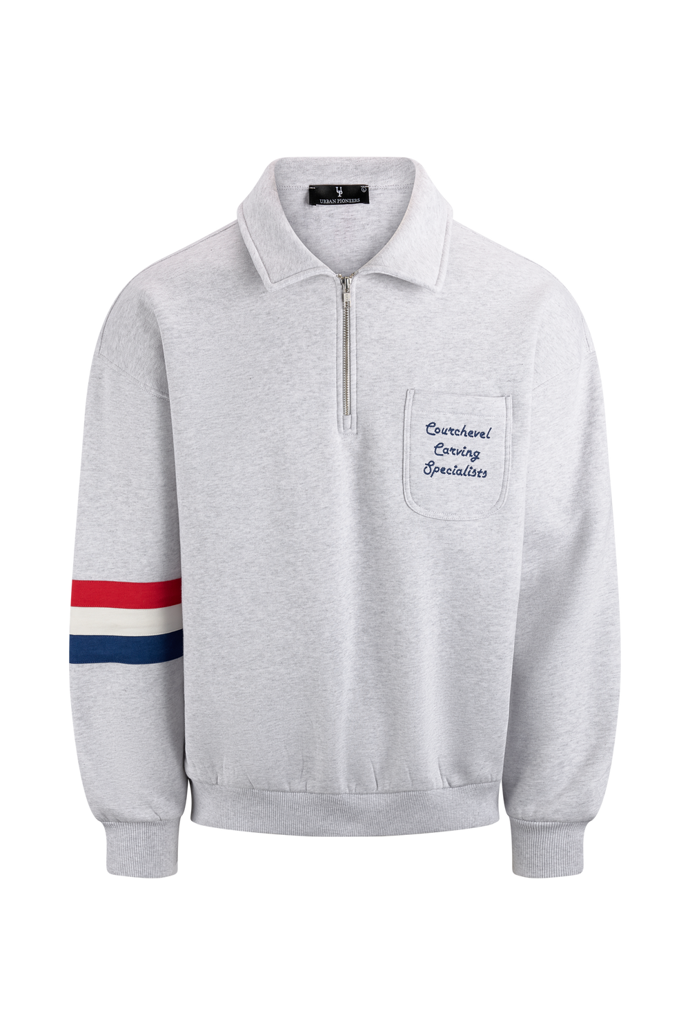 Urban Pioneers Male Pralong Half-Zip SWEATER GREY MELANGE
