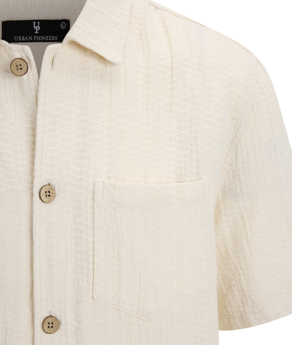 Urban Pioneers Male Reggie SS Shirt SS SHIRT CREAM