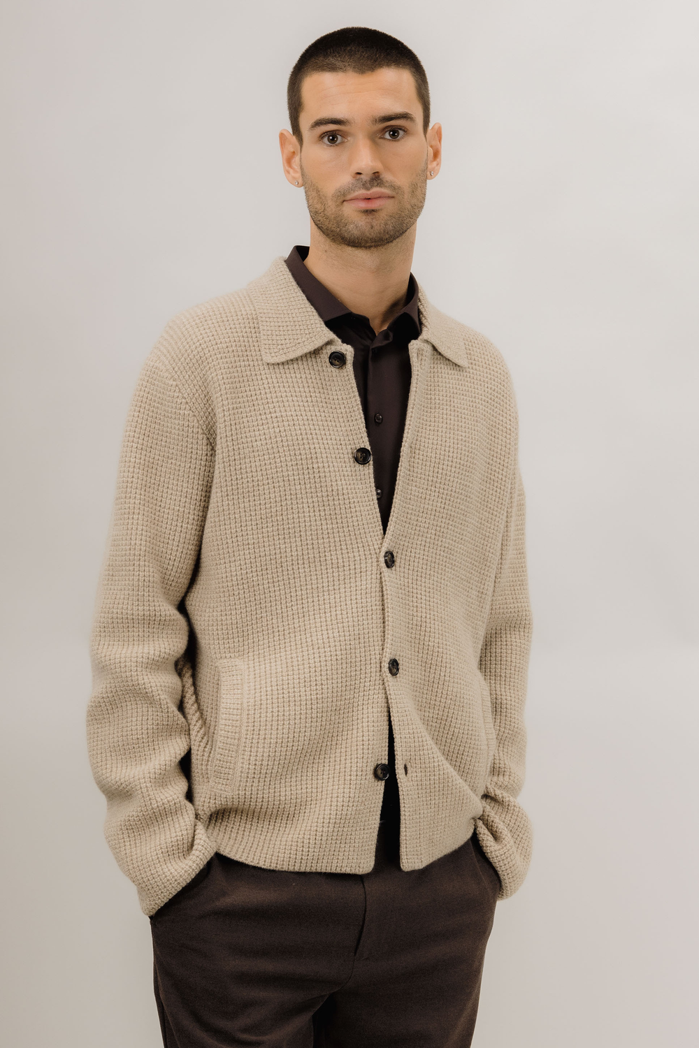 Urban Pioneers Male Reuben Cardigan CARDIGAN SAND