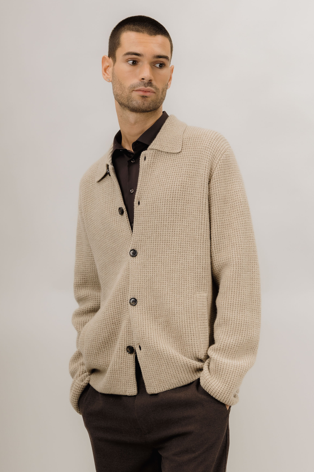 Urban Pioneers Male Reuben Cardigan CARDIGAN SAND
