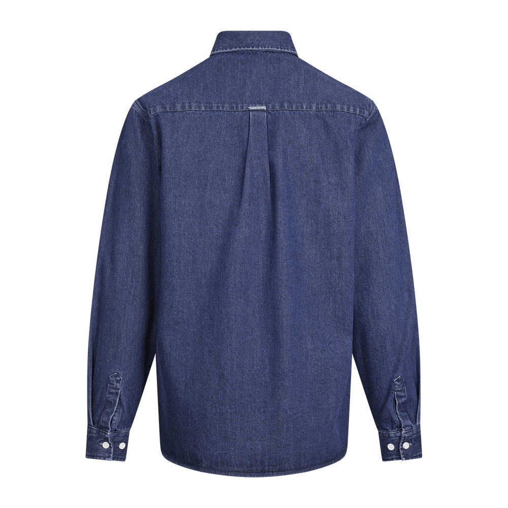 Urban Pioneers Male Rocco LS Shirt SHIRT DARK BLUE DENIM