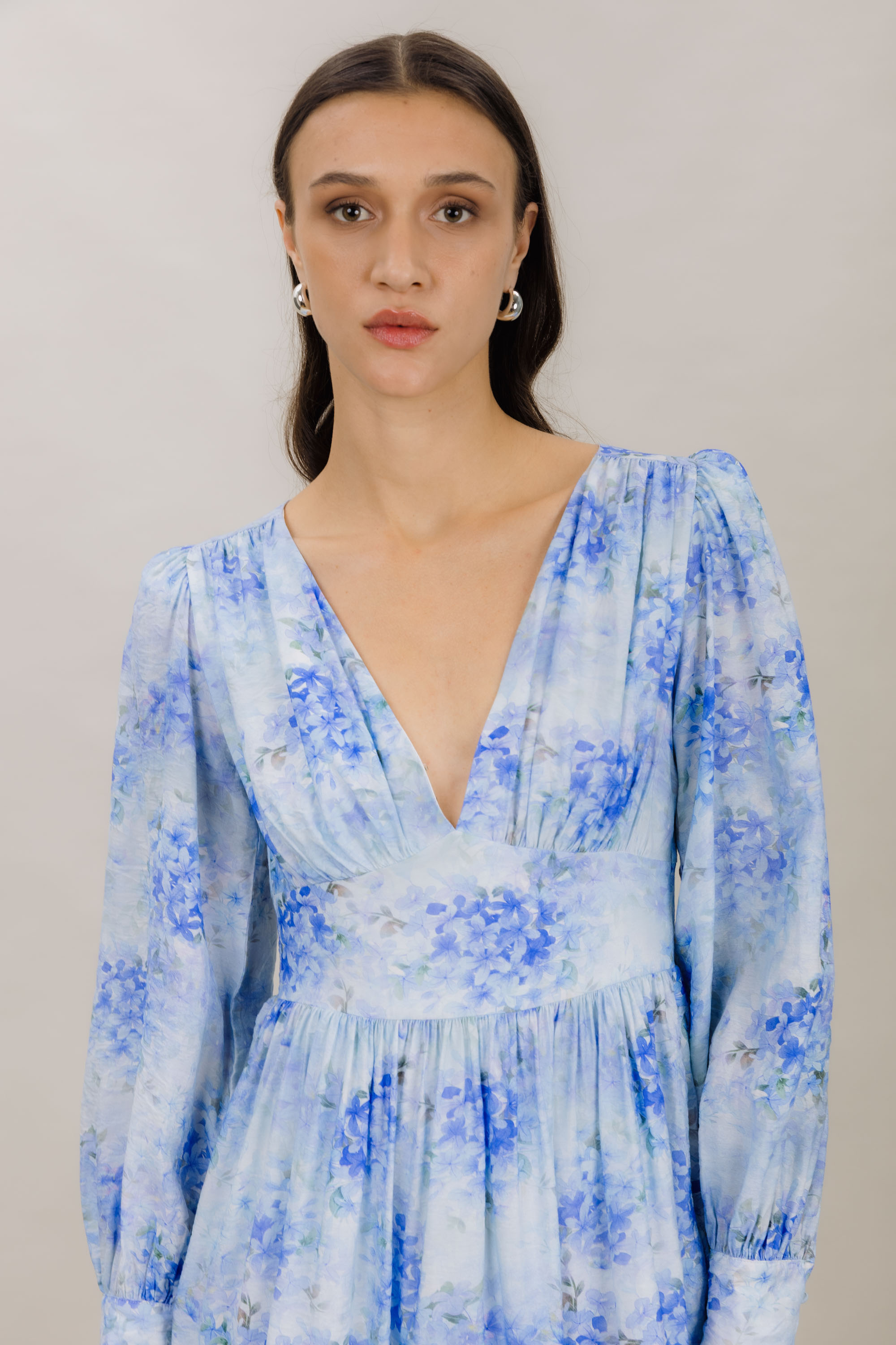 Urban Pioneers Female Sasha Dress DRESS BLUE FLOWER AOP