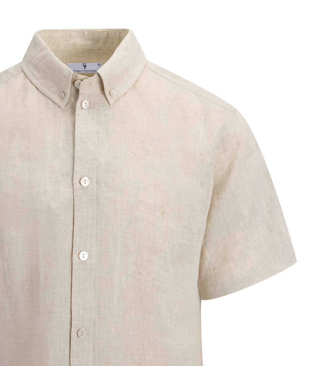 Urban Pioneers Male Thomas SS Shirt SS SHIRT LIGHT SAND