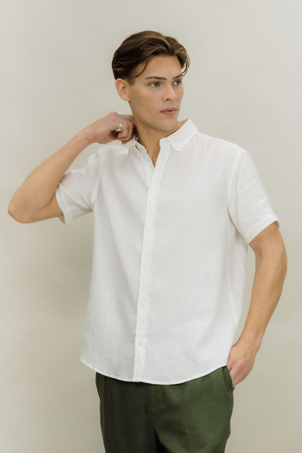 Urban Pioneers Male Thomas SS Shirt SS SHIRT WHITE