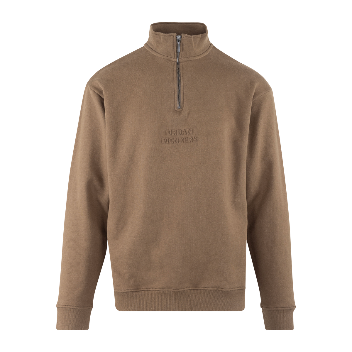 Urban Pioneers Male Thorin Half-zip SWEATER COCOLATE CHIP