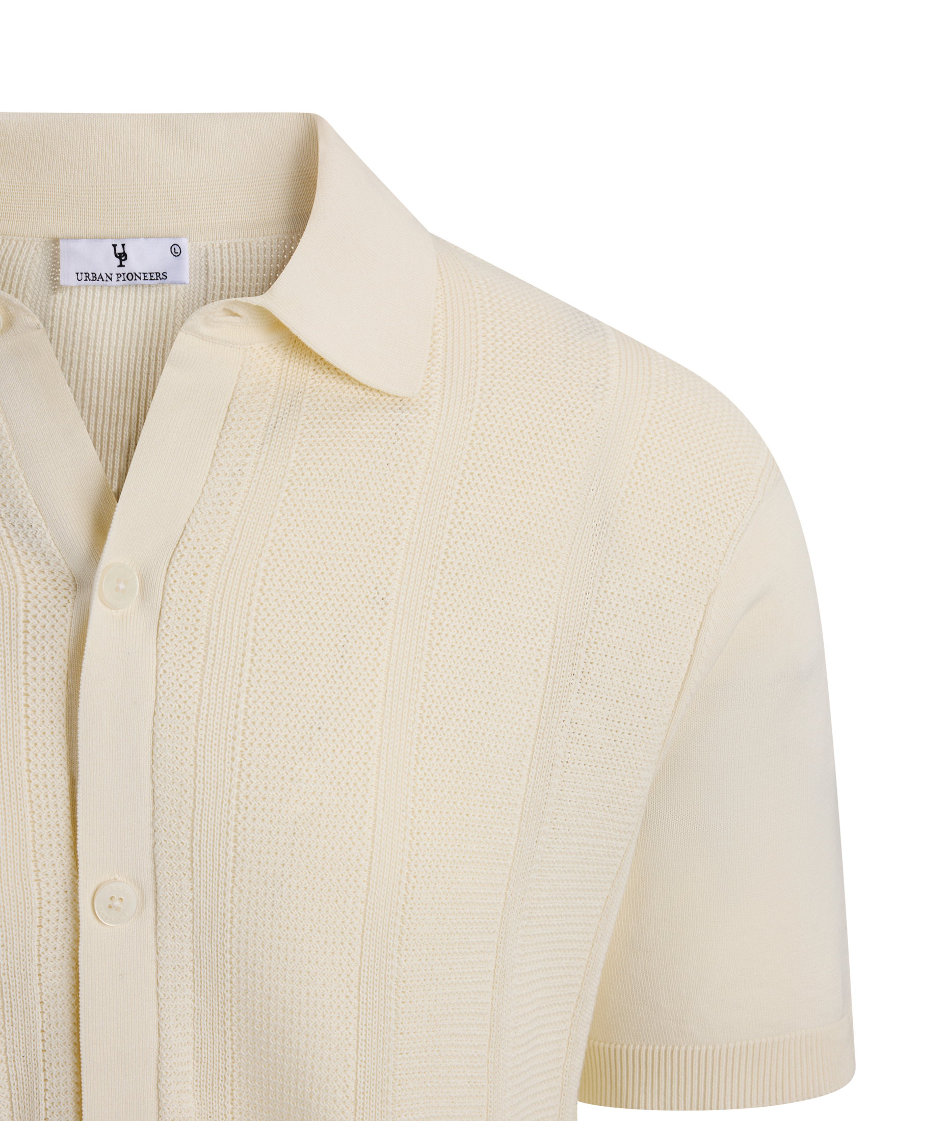 Urban Pioneers Male Vincent SS Shirt SS SHIRT CREAM