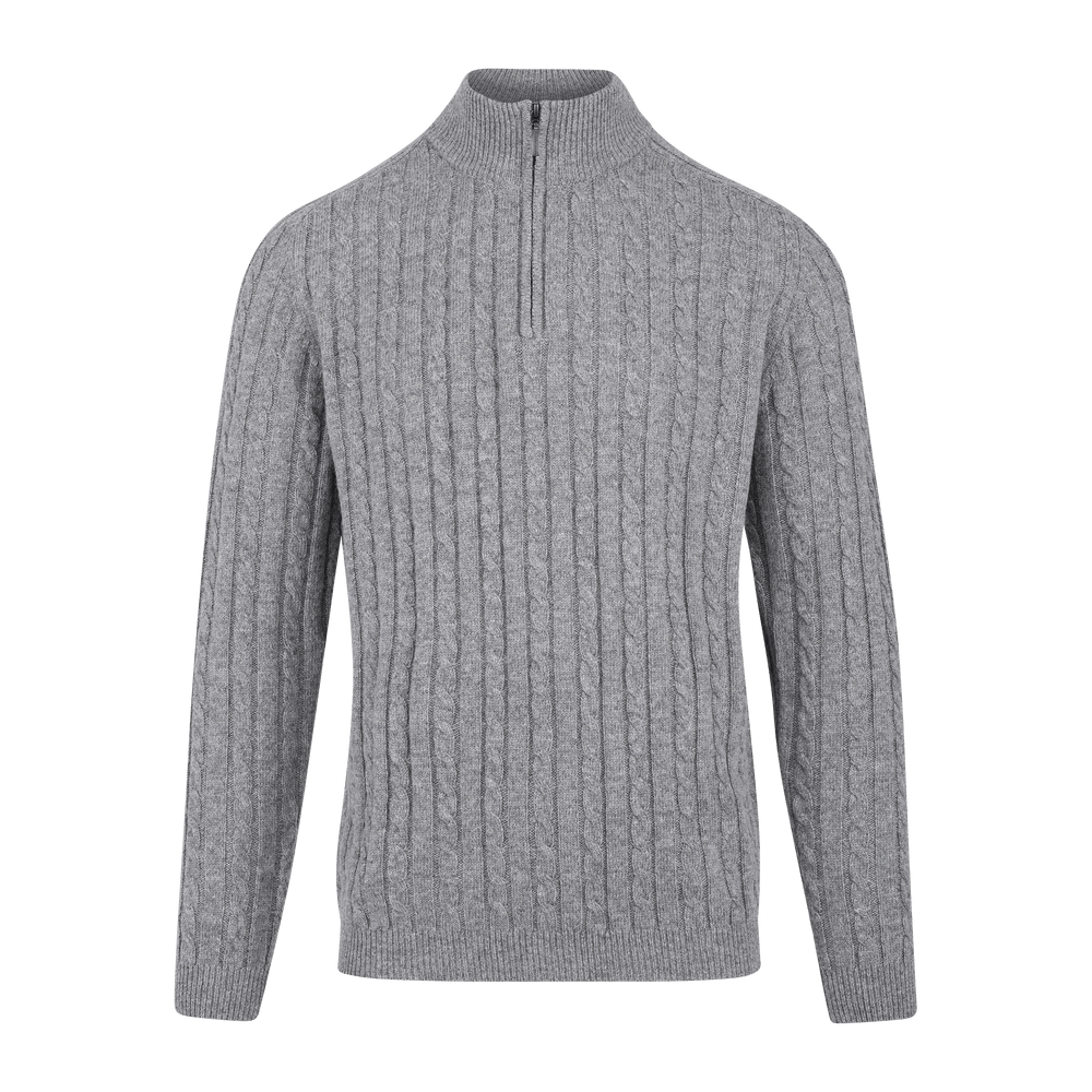 Urban Pioneers Male Walt Half-zip SWEATER GREY MELANGE
