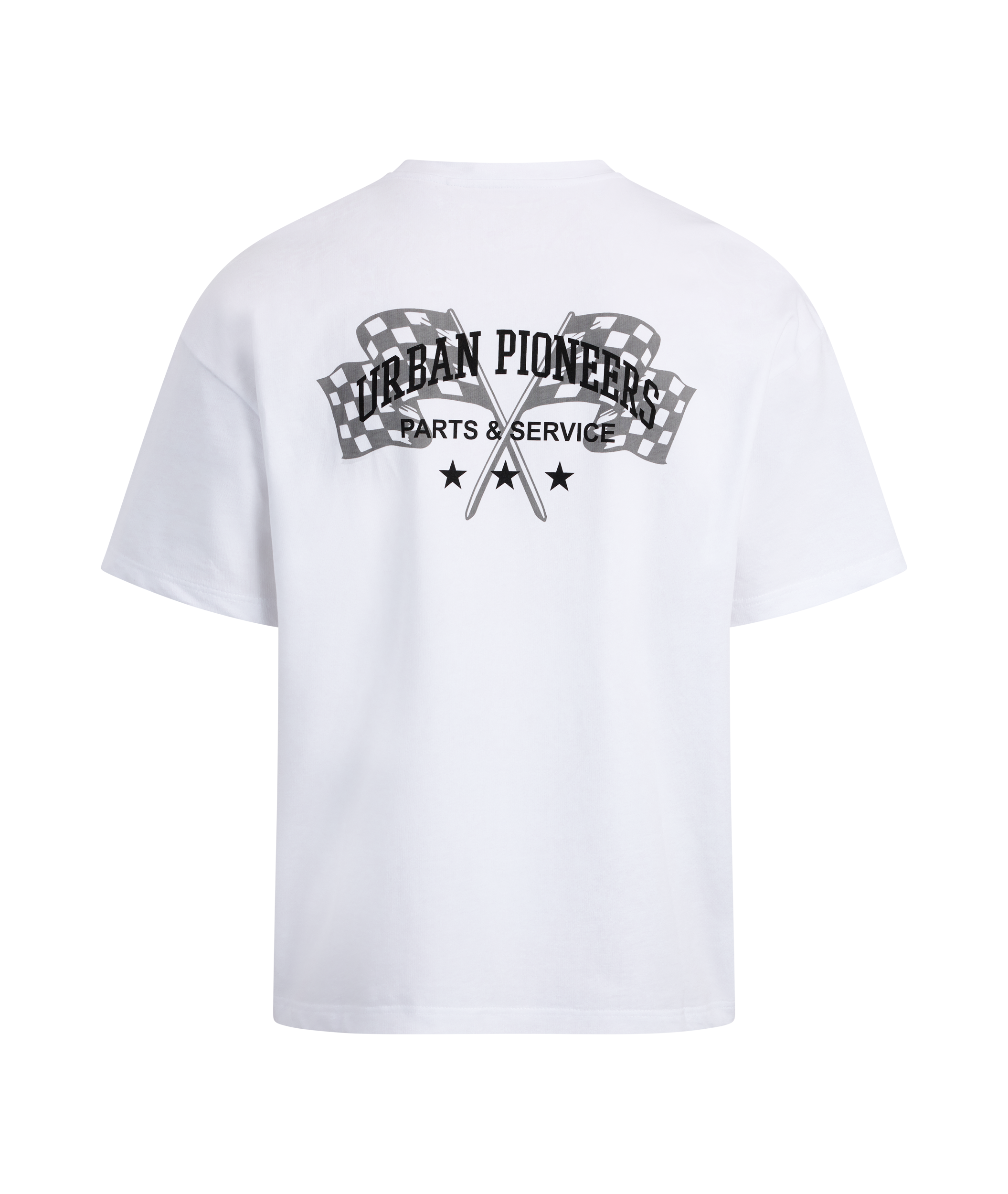 Urban Pioneers Male Wheels Tee T-SHIRT WHITE MECHANIC