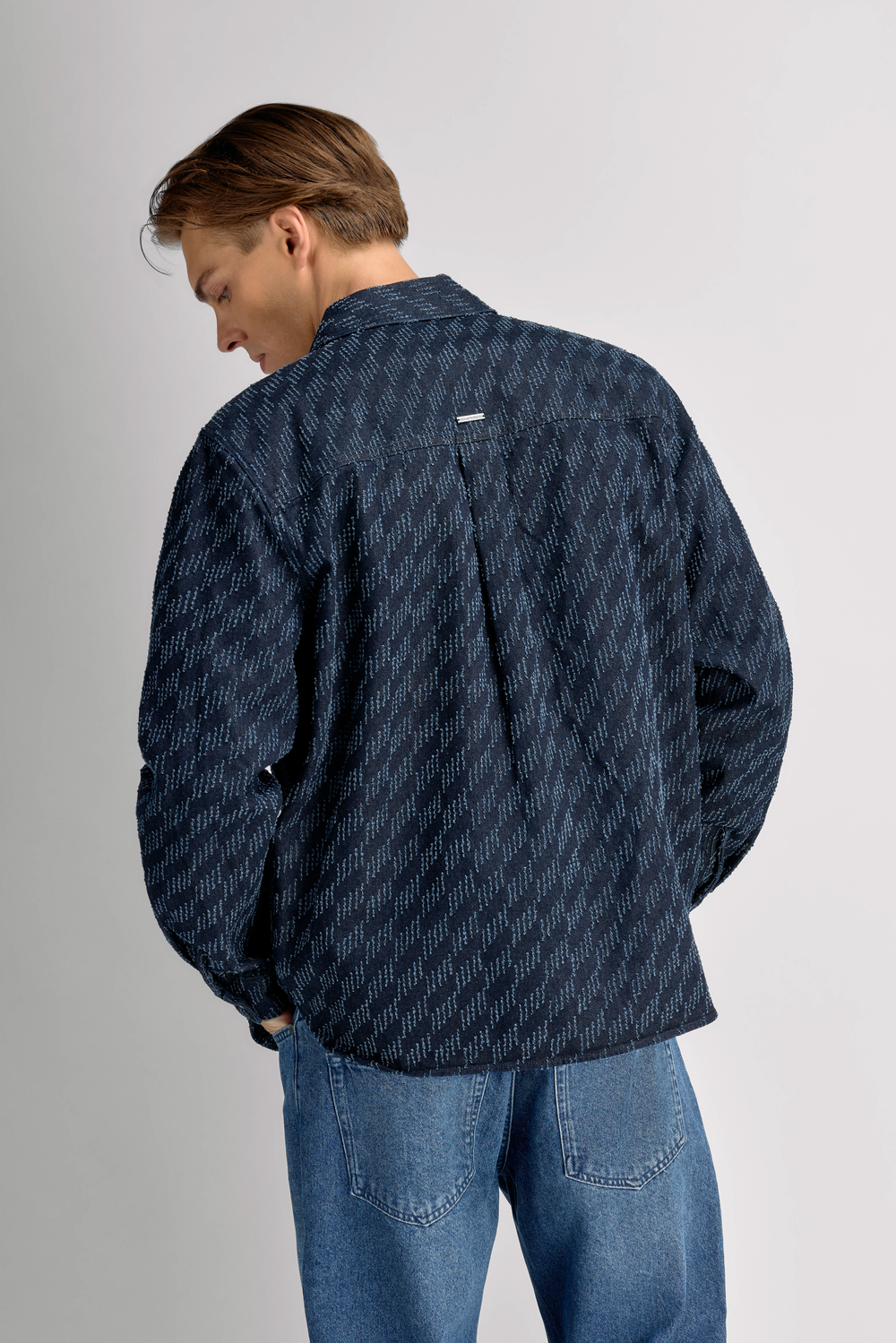 Urban Pioneers Male Yorick Denim Shirt OVERSHIRT DARK DENIM